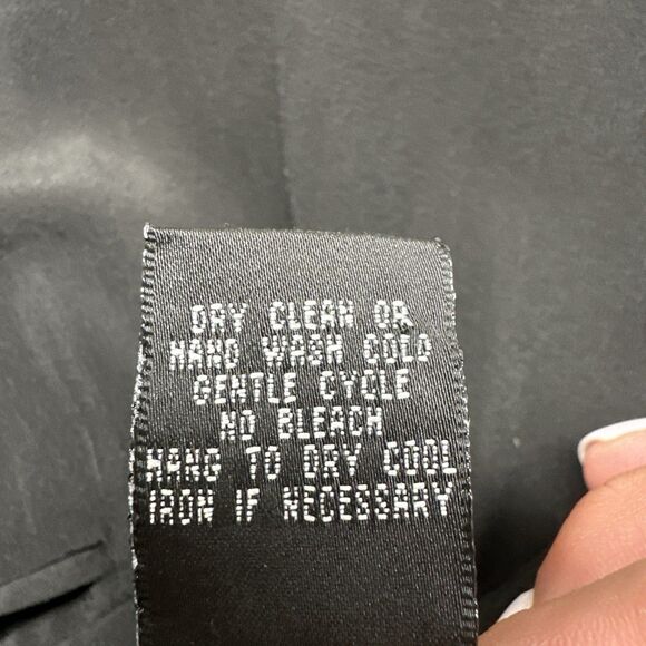 Vintage City Silk Pants Pleated Trousers Lined Womens Size 10 Black Old Money - Picture 5 of 8